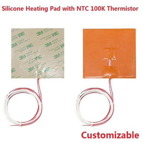 12 В 24 в 110 В 220 В, силиконовая резина, фотоэлемент нагревателя, коврик для выпечки, клейкий NTC 100K, датчик температуры термистора