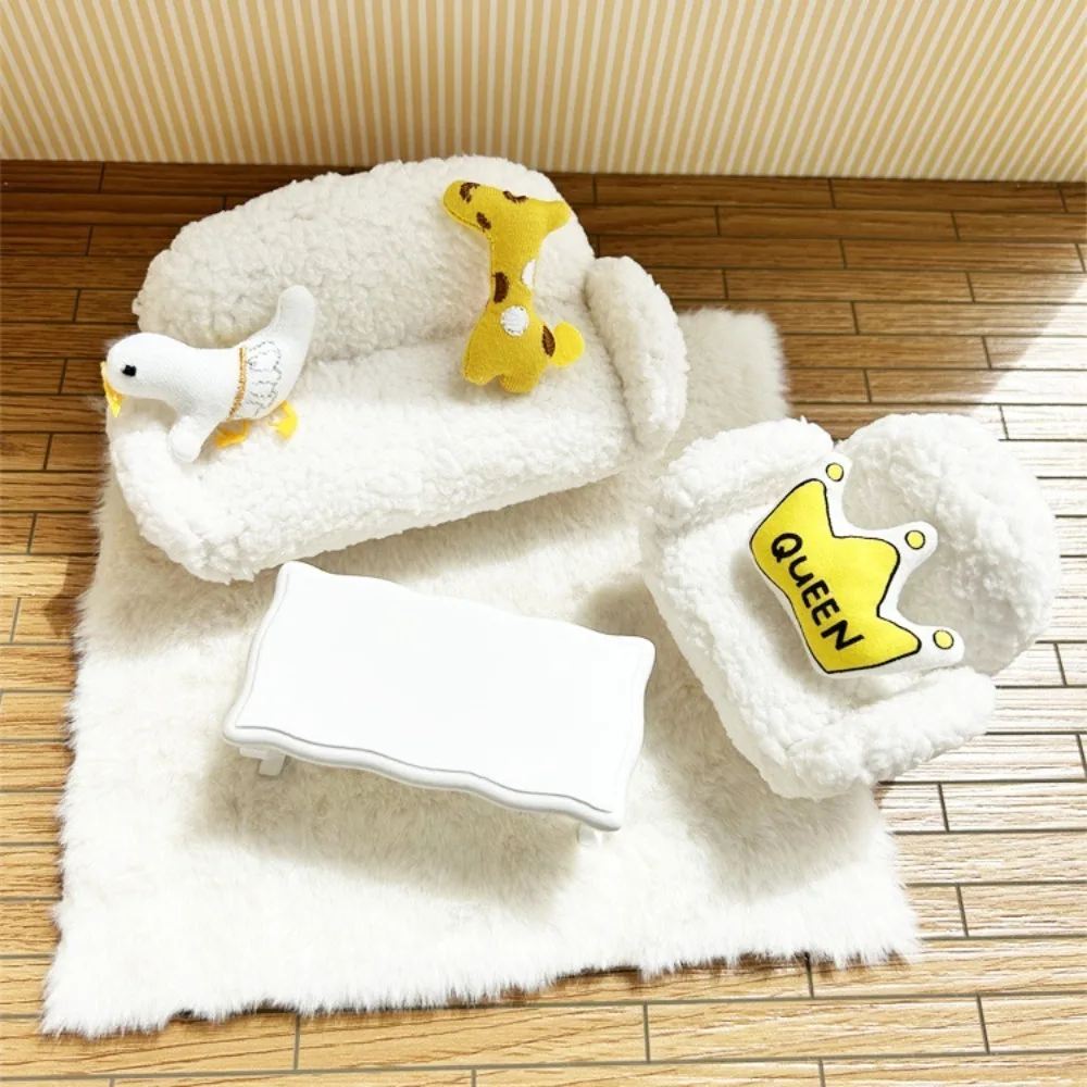 1/12 кукольный домик плюшевый диван модель мебели винтажный для кукольного домика