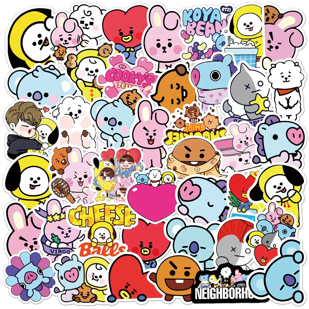 

10/50pcs Many styles cartoon kpop stickers PVC naklejki waterproof pull rod boxes pegatinas for motorcycles and graffiti sticker