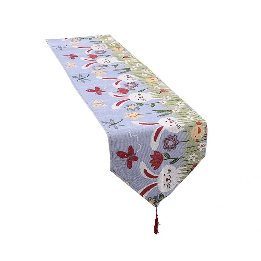 

Wedding Decor Tablecloth Household Decorative Table Runner Soft Rabbit Pattern Multi-used Table Desktop for Wedding Decoration N