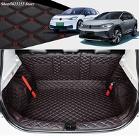 leather car trunk mat cargo liner for vw id3 id 4x id4 crozz accessories high side waterproof trunk pad modification