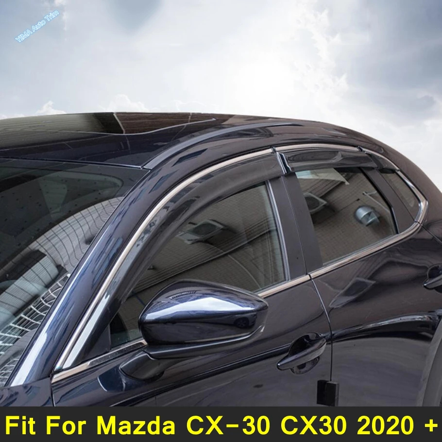 

Lapetus External Spare Parts Fit For Mazda CX-30 CX30 2020 - 2022 Car Window Visor Wind Rain Smoke Guard Deflector Vent Cover