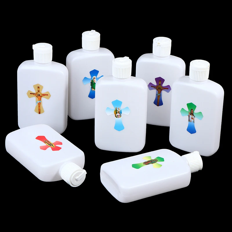 

Catholic Religious Easter Holy Water Bottle Jesus Cross Blessed Virgin Mary Church Utensils Christ