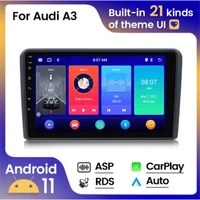 fnavily 8 4 android 11 car radio for audi a3 car dvd player gps navigation 5g video dsp screen multimedia stereos audio mp3 cd
