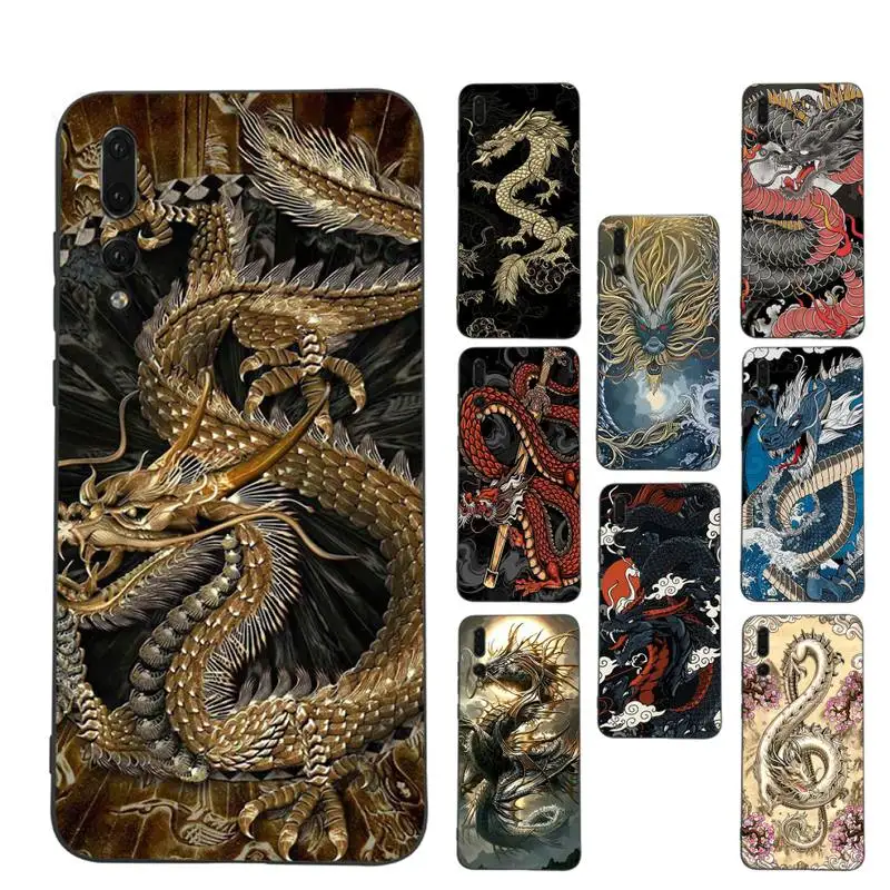 

Chinese Vintage Dragon Phone Case for Huawei Honor 10 i 8X C 5A 20 9 10 30 lite pro Voew 10 20 V30