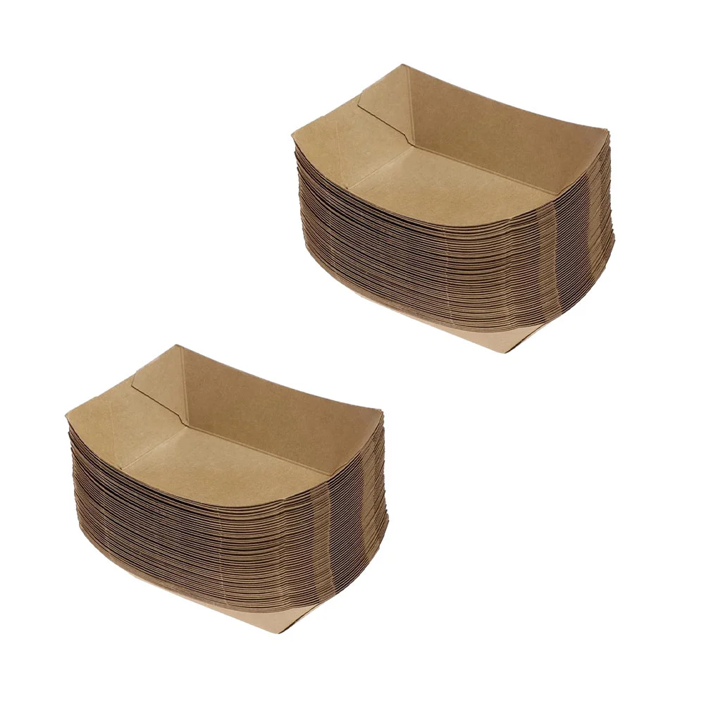 

50Pcs Fries Paper Food Tray Carnivals Paper Food Tray
