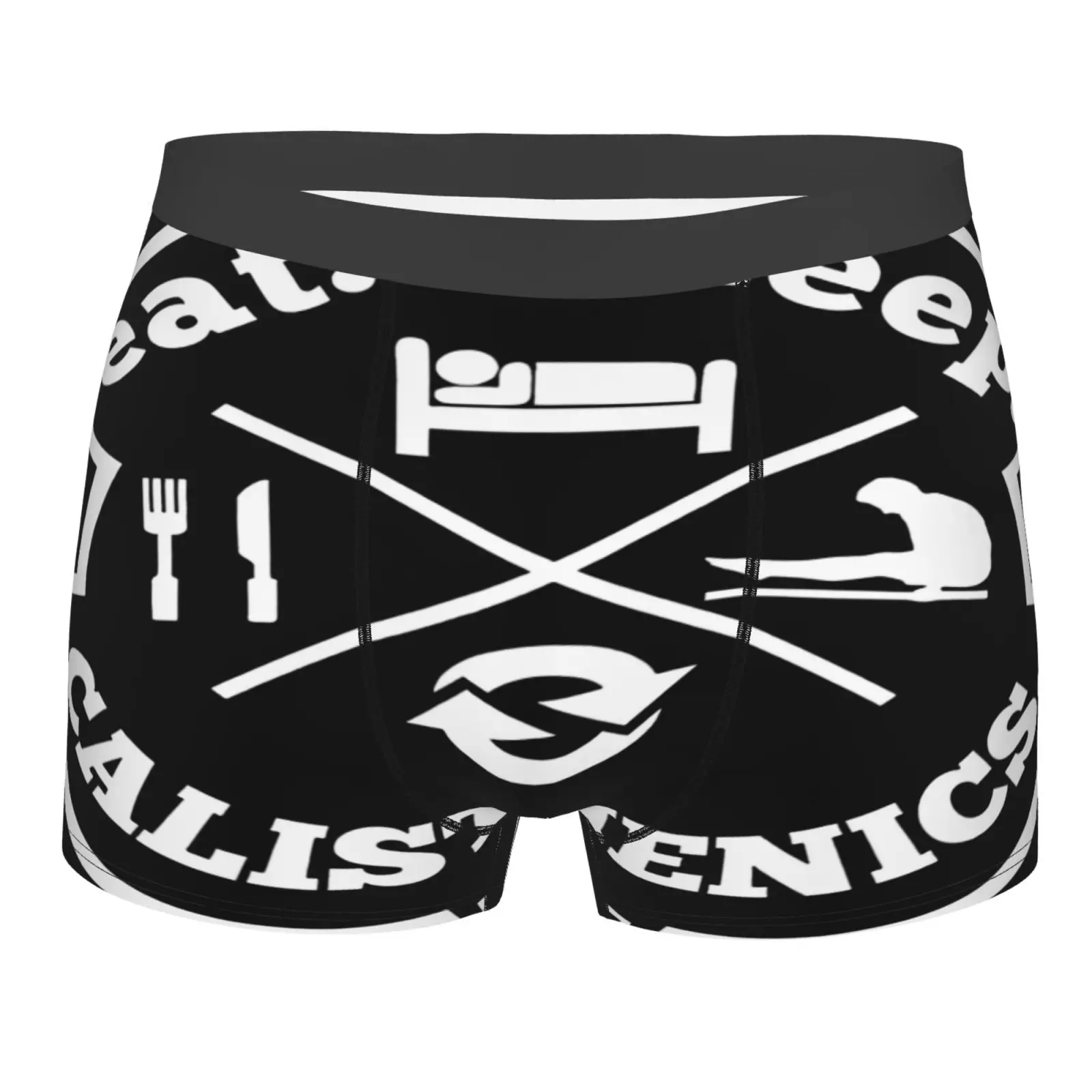 

Eat Sleep Calisthenics Workout Repeat Men's Panties Sport For Men Polyester Boxer Shorts Women Plus Size Set Underwear For Man