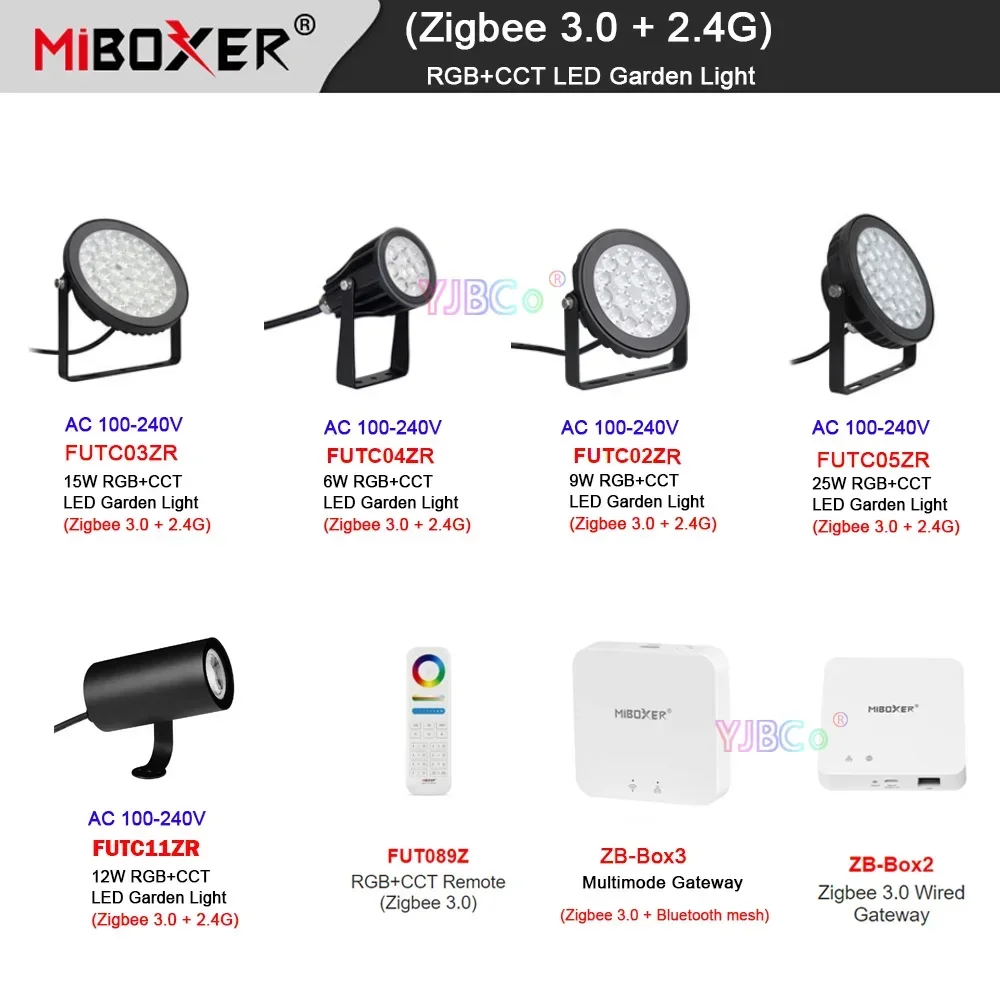 Miboxer 2.4G RF Пульт дистанционного управления Zigbee 3.0 6 Вт 9 12 15 25 RGBCCT Светодиодный