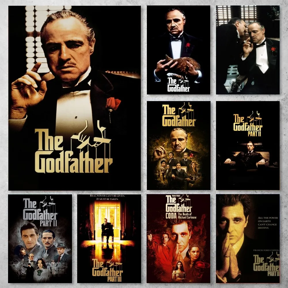 

Godfather Movie Poster Gallery Prints Painting Wall Canvas Pictures Living Room Sticker