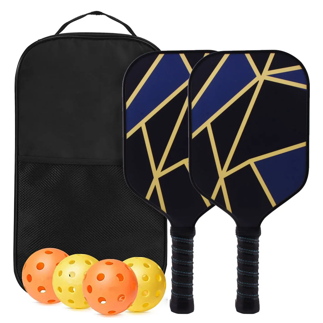 

Glass fiber pique racket Honeycomb board beach racket 2 racket + 4 balls + 1 backpack Pickleball Paddles