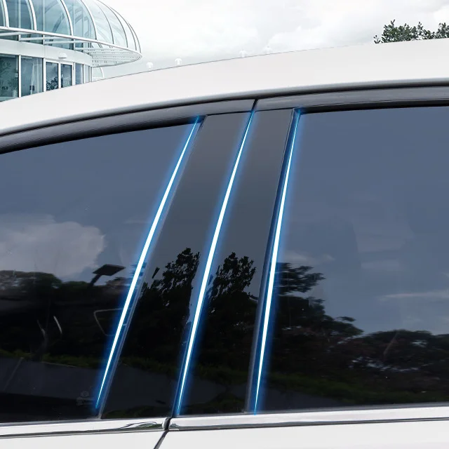 

Стойки из углеродного волокна с полированным покрытием, подходят для Peugeot 408 2010-2013, отделка окон, наклейка на колонку BC