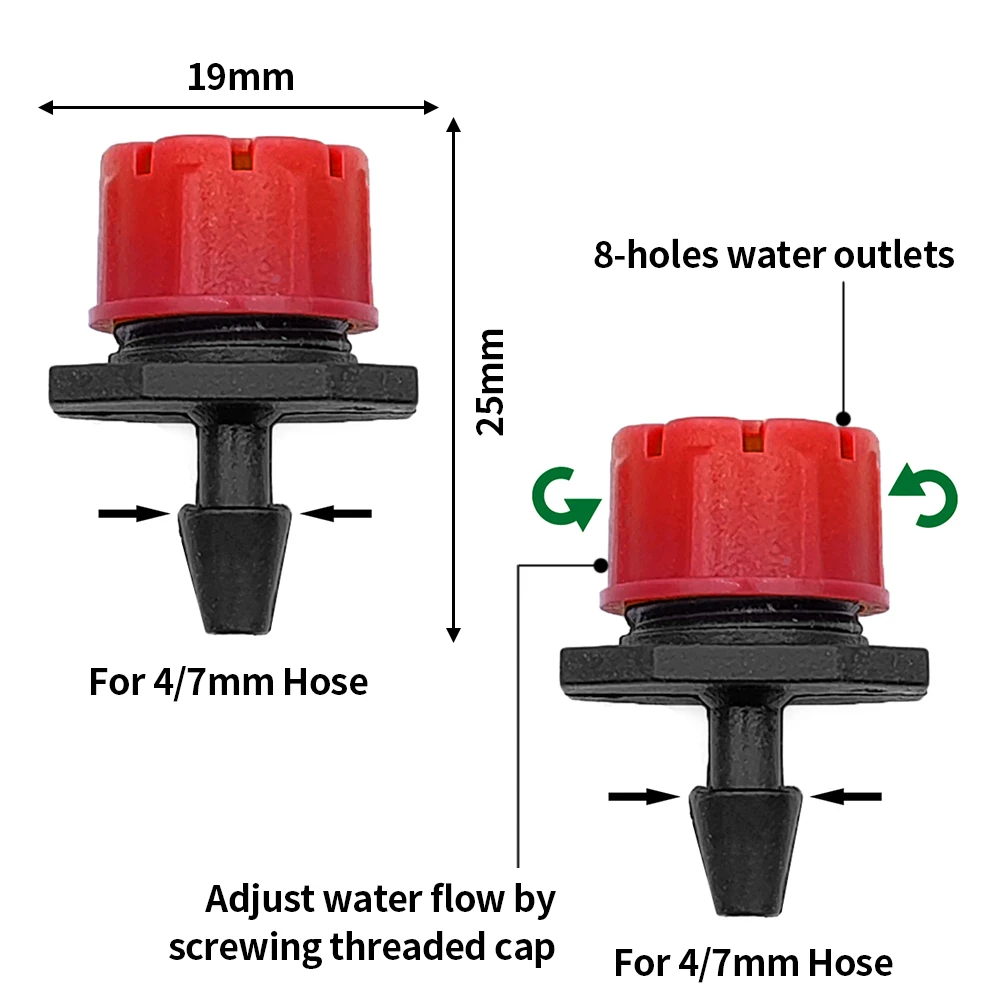 50-1000 шт. насадки для орошения сада 4/7 мм