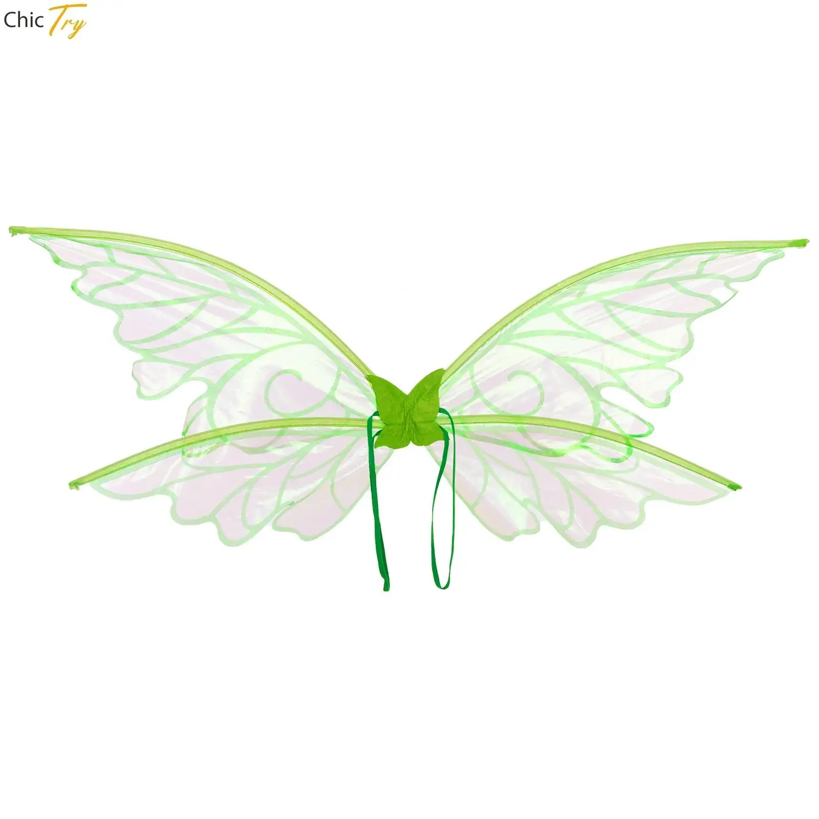 Костюм принцессы с крыльями бабочки реквизит градиентная фея эльф ангел крыло