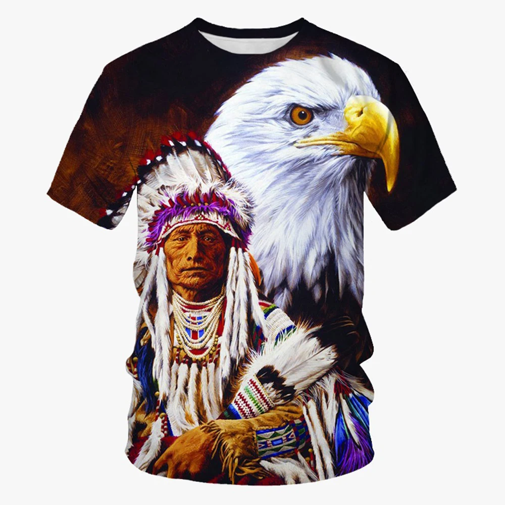 Футболка мужская с круглым вырезом Повседневный пуловер оверсайз в индийском