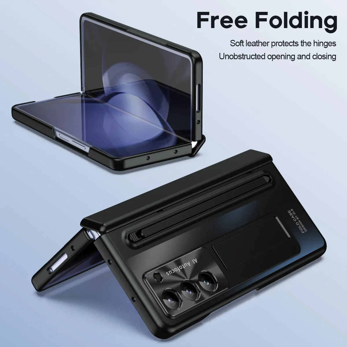 Чехол для Samsung Galaxy Z Fold 6 5 держатель с петлями и слотом ручки подставка переднего
