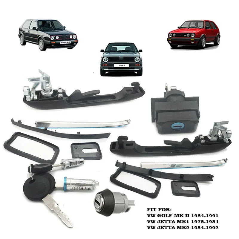 

191898081 для VW GOLF MK2 полный комплект замков дверные ручки зажигание дверей с 2 Одинаковыми Ключами
