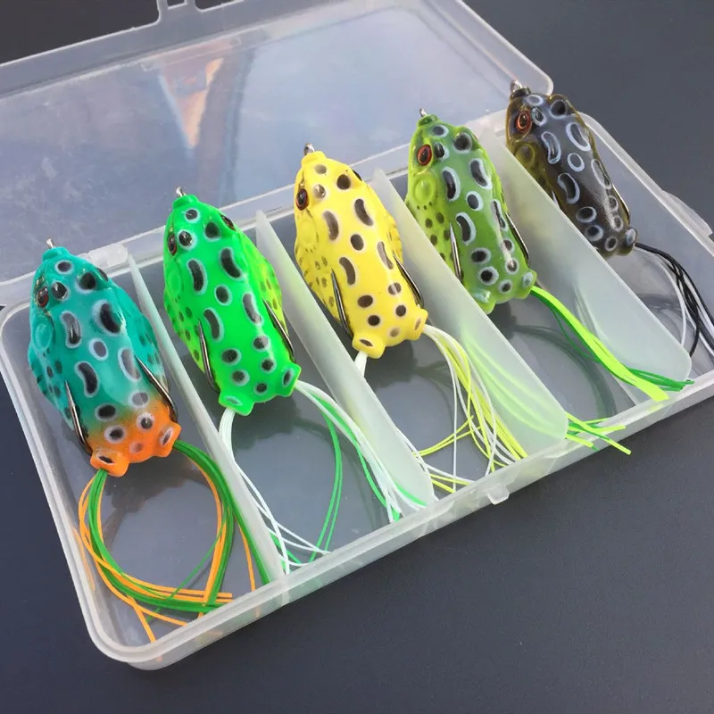 

New Style Soft Toad Frogs Bass Fishing Lure Hollow Body Top Water Frogs Fishing Lures Baits Decoration Random 1pc