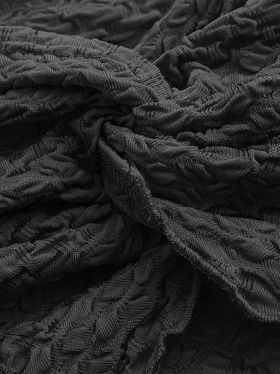 Женский топ бандо без бретелек Y2k укороченный рукавов с переплетением спереди и