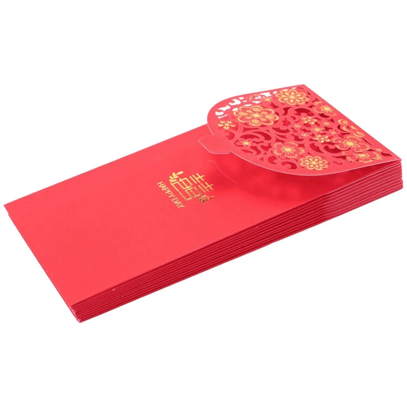 

40PCS Chinese Red Envelopes Lucky Money Envelopes Wedding Red Packet For New Year Wedding (7X3.4 In)
