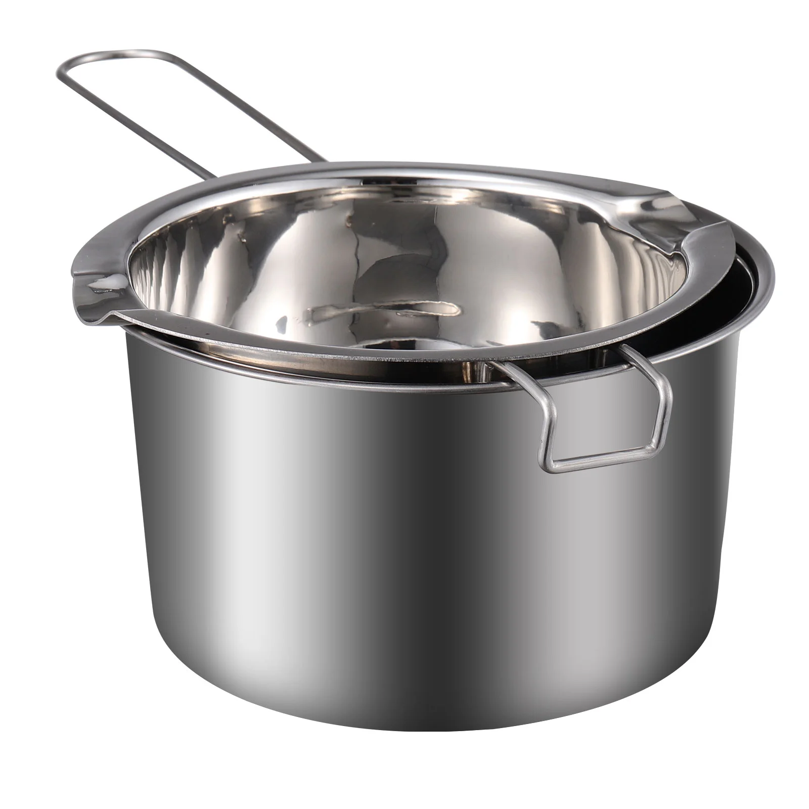

Stainless Steel Melting Pot with Handle Double Boiler Pot Metal Melting Pot for Melting Chocolate Candy Making Tool 400ml