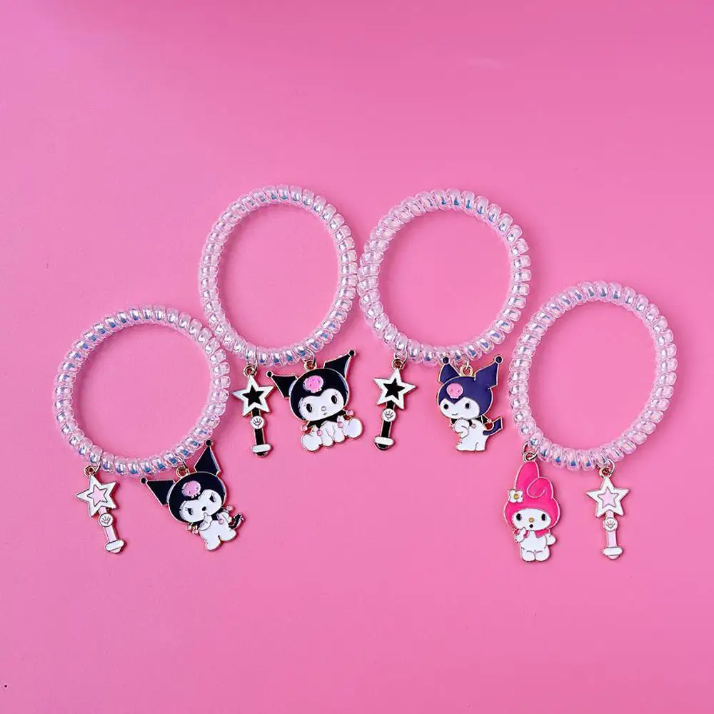 

15 см Sanrioed Kuromi Mymelody аксессуары головной шнур Женская магнитная пряжка привлекает пары телефонных линий подруги Ins ювелирные изделия