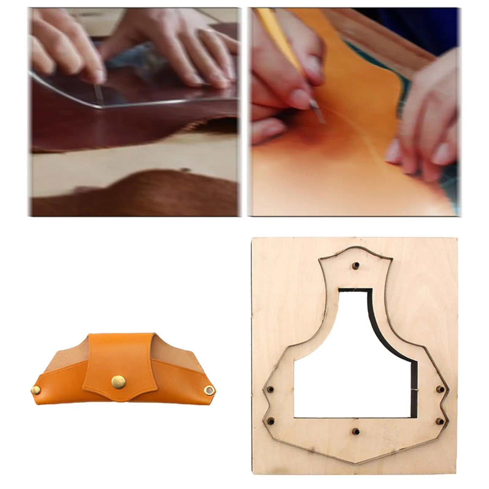

Leather Mini Glasses Purse Making Die Wooden DIY Handmade Punch Tool Leather Sun Glasses Bag Template Glasses Case Templates