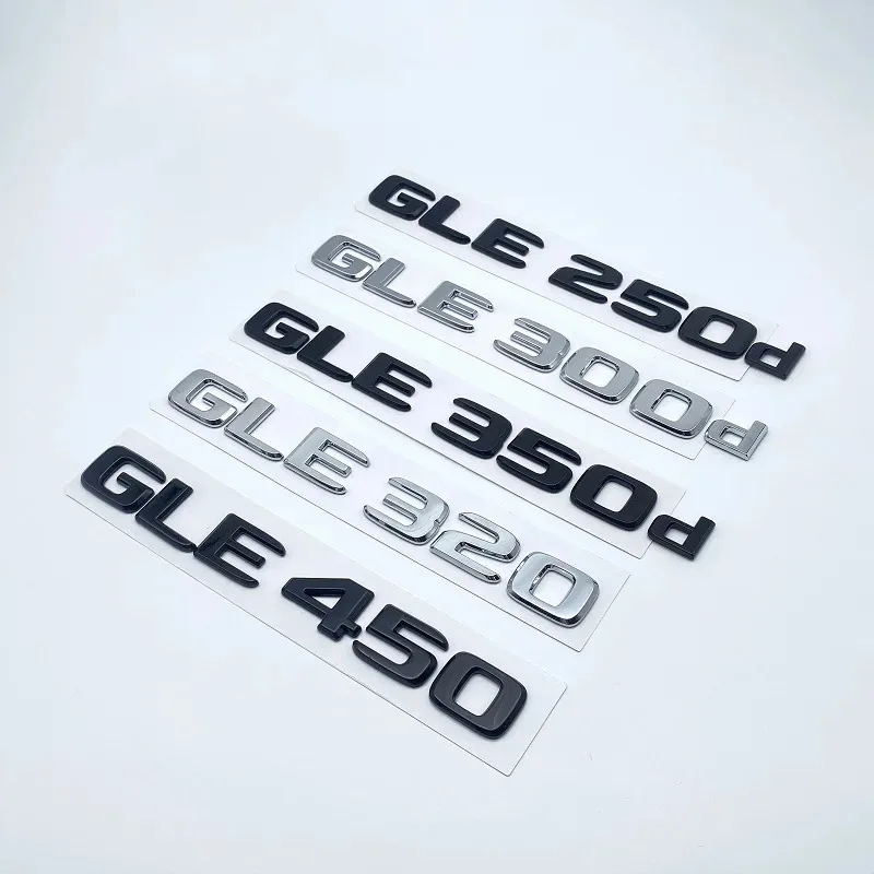 Фото 3D ABS буквы эмблема значок для Mercedes-Benz GLE250d GLE300d GLE350d GLE400 GLE450 4Matic автомобильный Стайлинг багажник наклейка с именной табличкой №4