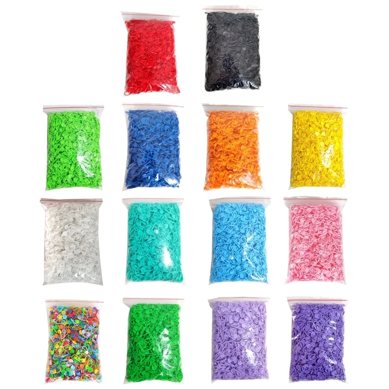

K1MF Bulk Pack of 1000 Crochet Stitch Counters in Vibrant Colors Plastic Positioning Buckle for Knitting and Crocheting