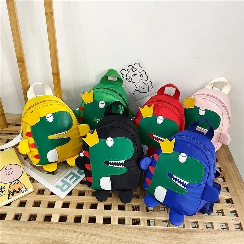 

Милые детские сумки с мультяшным динозавром, рюкзак с ремнями для детского сада, маленькие школьные ранцы для мальчиков и девочек, миниатюр...
