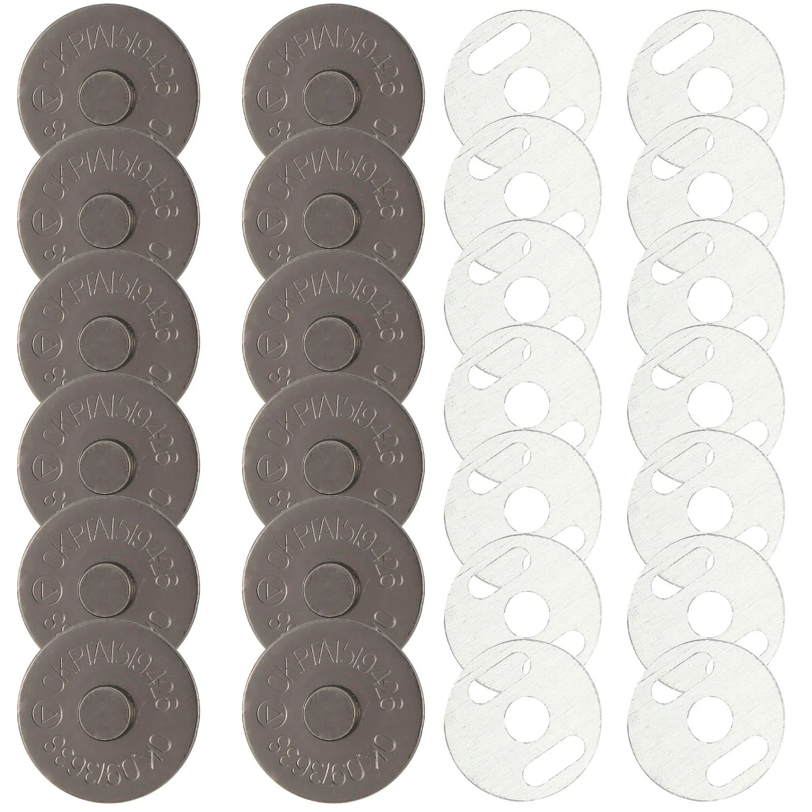 

24 Sets Mother-in-law Magnetic Buttons Wallet Snaps Clothes Metal Bulk Closures Purses Small Iron