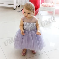 sparkly pearls toddler birthday flower girl dress crystal high low wedding party dresses custom made fashion show communion