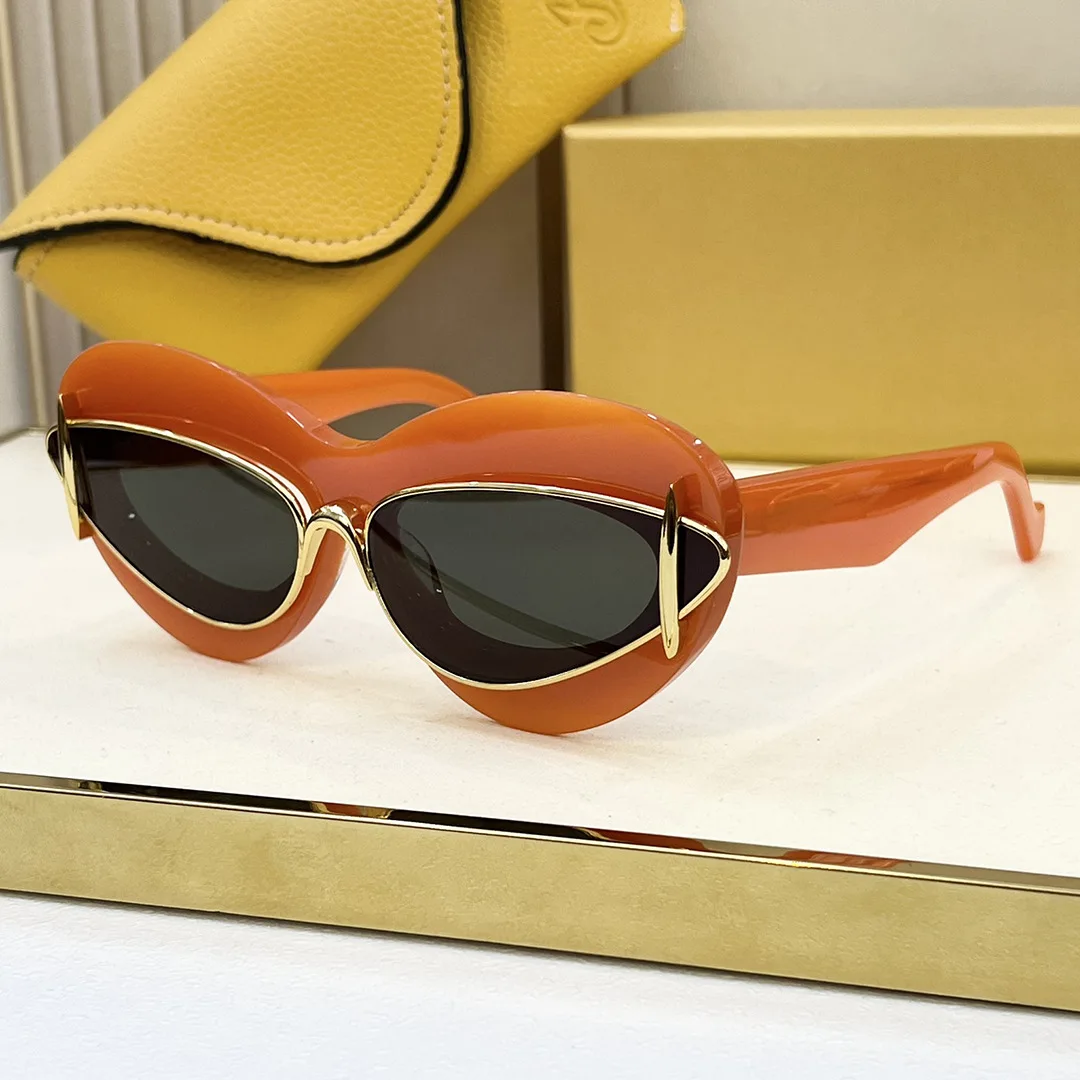 LOELW4011 Модные авангардные солнцезащитные очки высшего качества кошачий глаз с