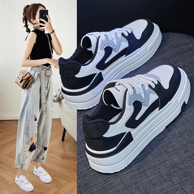 

Fashion little white shoes female new students leisure board shoes to increase the platform sports shoes chaussures de marche