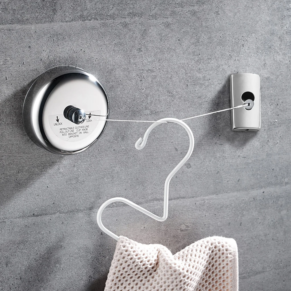 

3.8m Clothes Drying Rack Rope Home Storage Stainless Steel Retractable Clotheslines Clothes Dryer Organiser Laundry Hanger