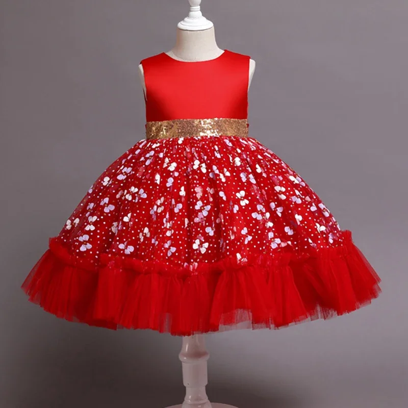 Детское платье-пачка с бабочками цветочным принтом