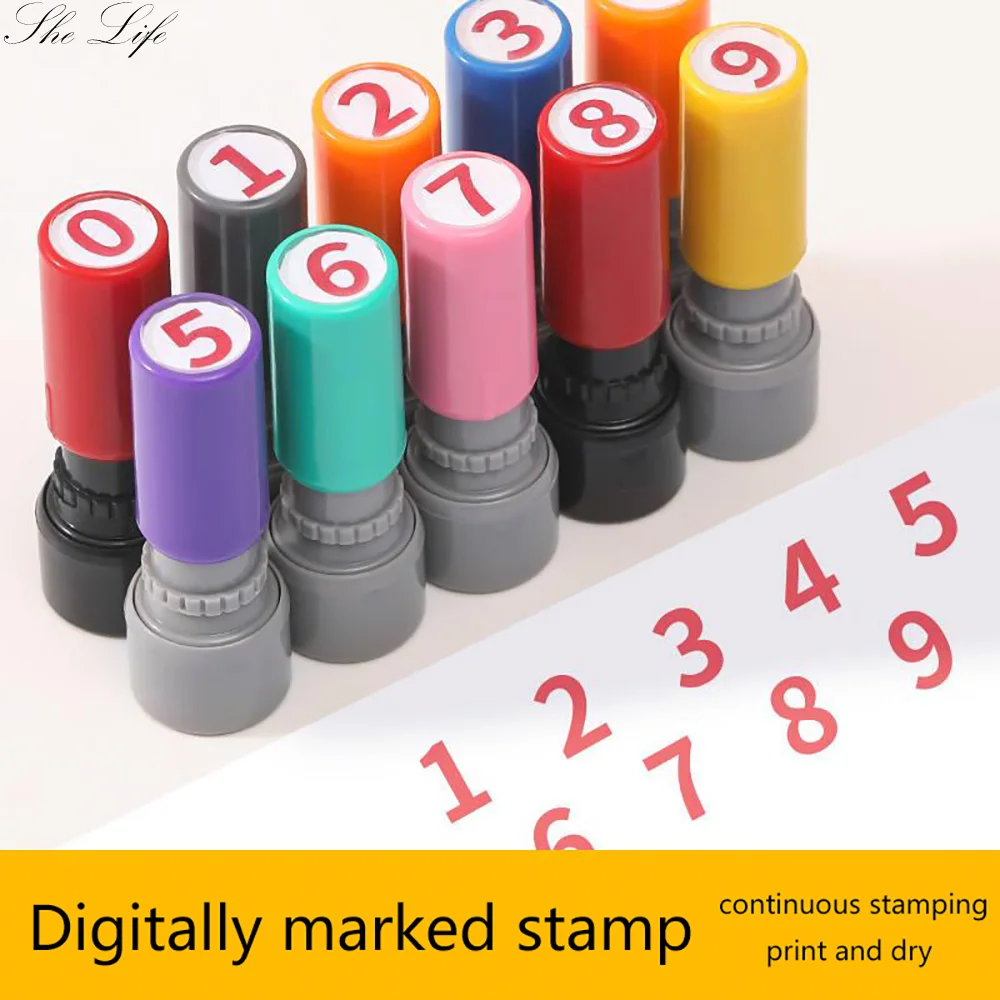 

10 шт., гравированные цифры 0-9, номер машины, комбинированный номер, Код продукции, фоточувствительная маленькая круглая печать, Маленький Шт...