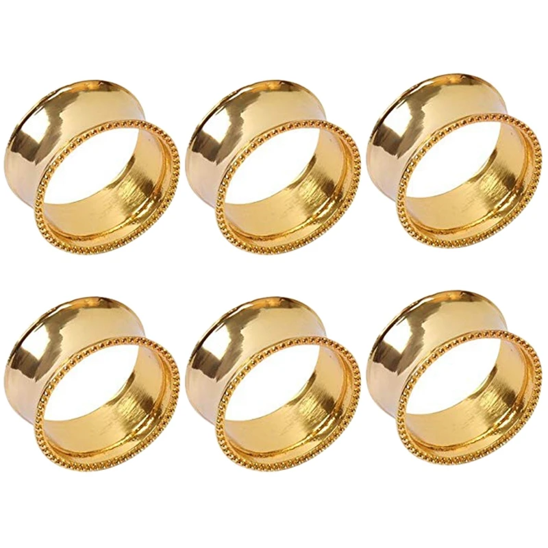 

Набор из 6 колец для салфеток, столовые приборы, свадебные салфетки, кольца, глянцевый держатель для салфеток, украшение для вечерние ринки, ...