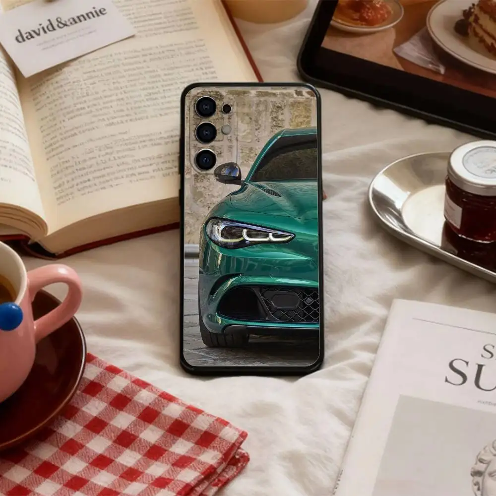 Фото Мягкий черный чехол Cool A-Alfas C-Car R-Romeo для телефонов Samsung S25, S24, S23, S22, S30, S21, S10, S9, Ultra, Plus, Lite, FE, 4G, 5G №2