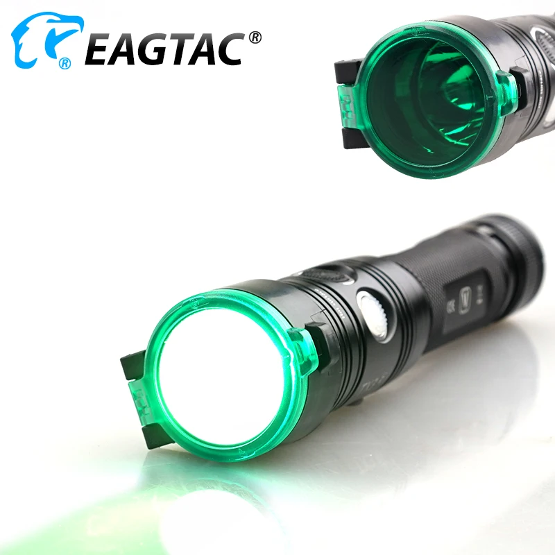 Фото Светодиодный фонарик серии EAGTAC T G S M с зеленым фильтром и откидной крышкой (пластик) №1