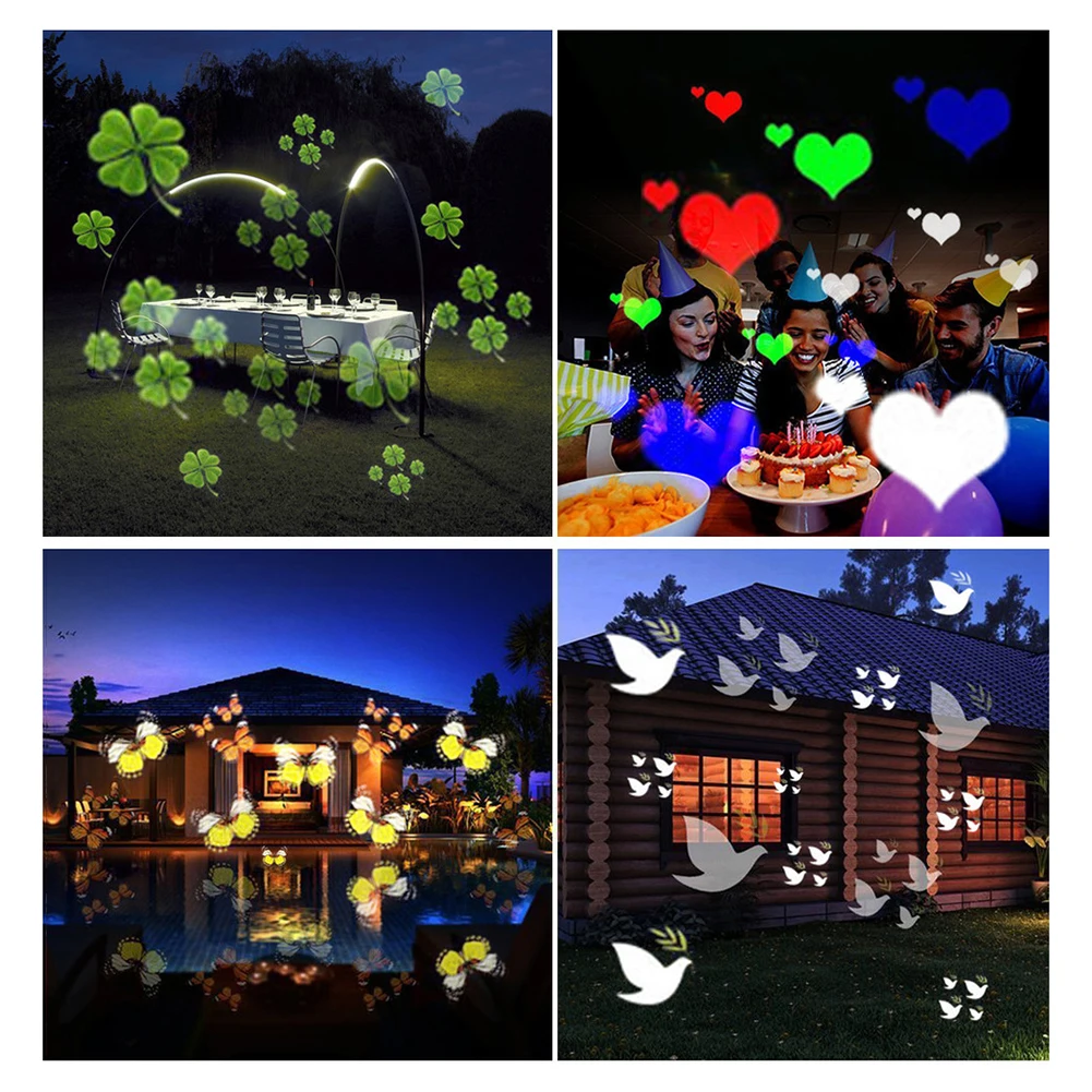 

Светодиодный проектор с узором, многоразовые сценические Проекционные Огни, красочное наружное освещение, декоративный проектор для сада, ...