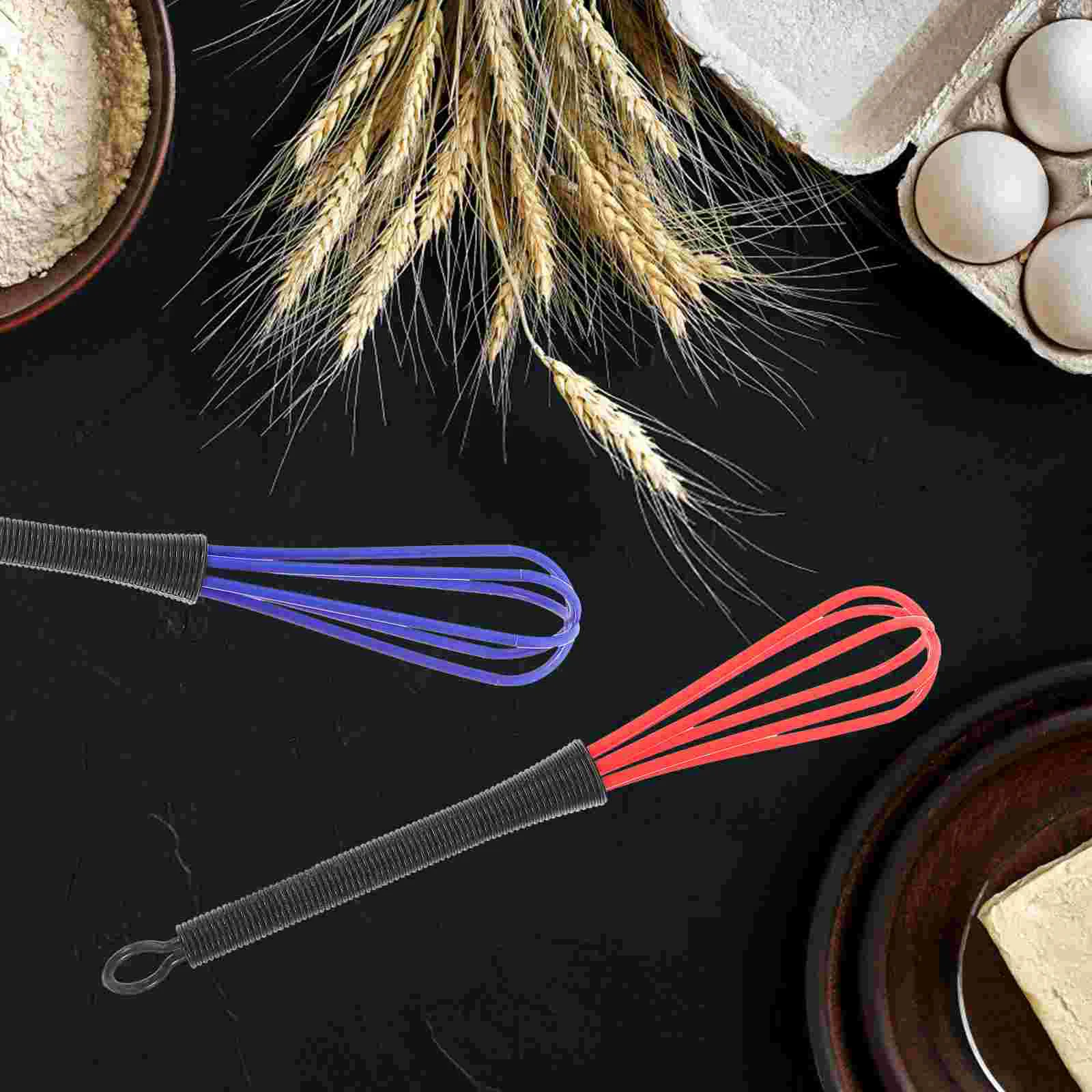 

Whisk Egg Mixer Salon Dye Ballon Hair Stirrer Plastic Color Whisks Beater Balloon Kitchen Mini Hand Silicone Hairdresser Whip