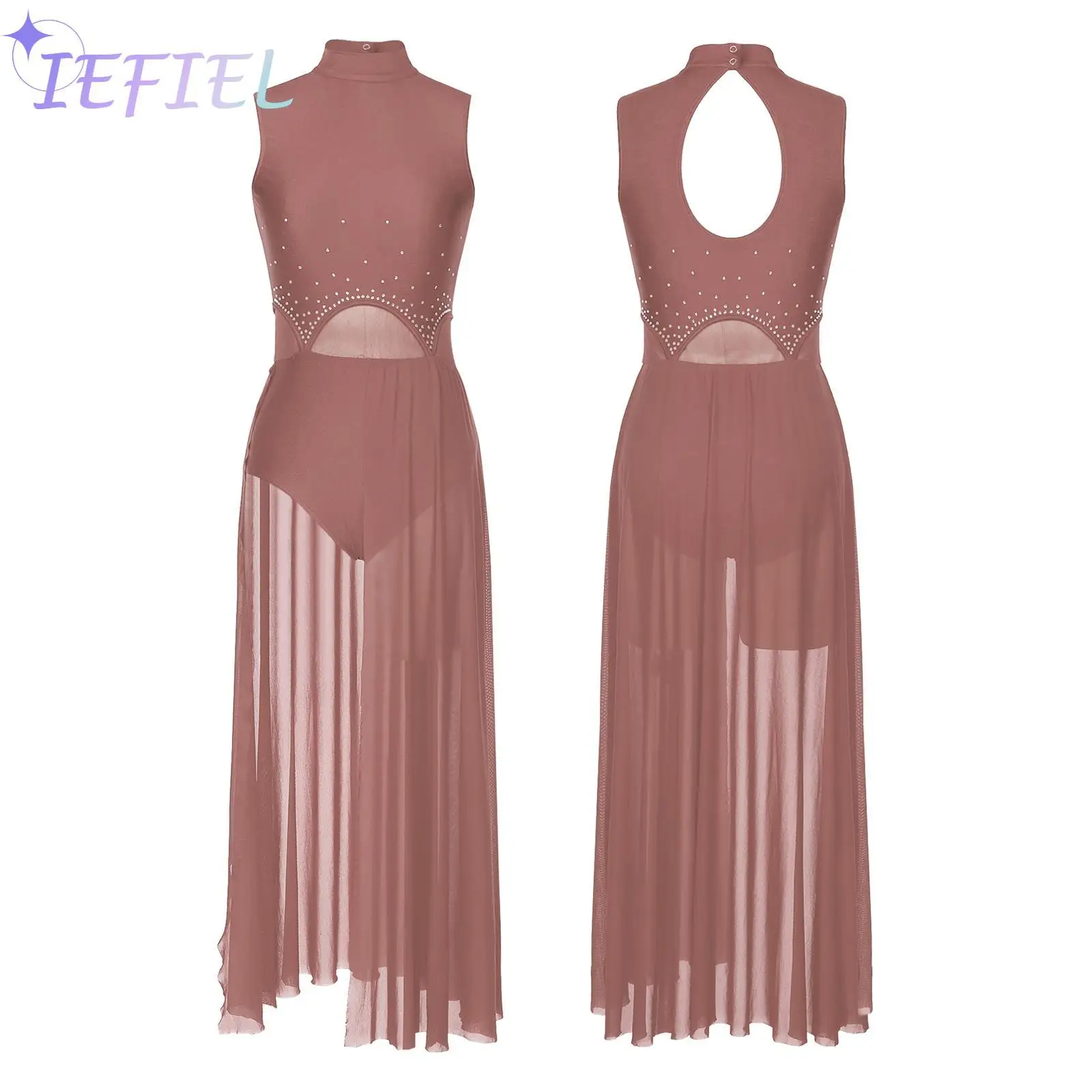 

Women Praise Dance Dress Celebration of Spirit Dancewear High Split Modern Contemporary Ballet Skirt Stage Costume