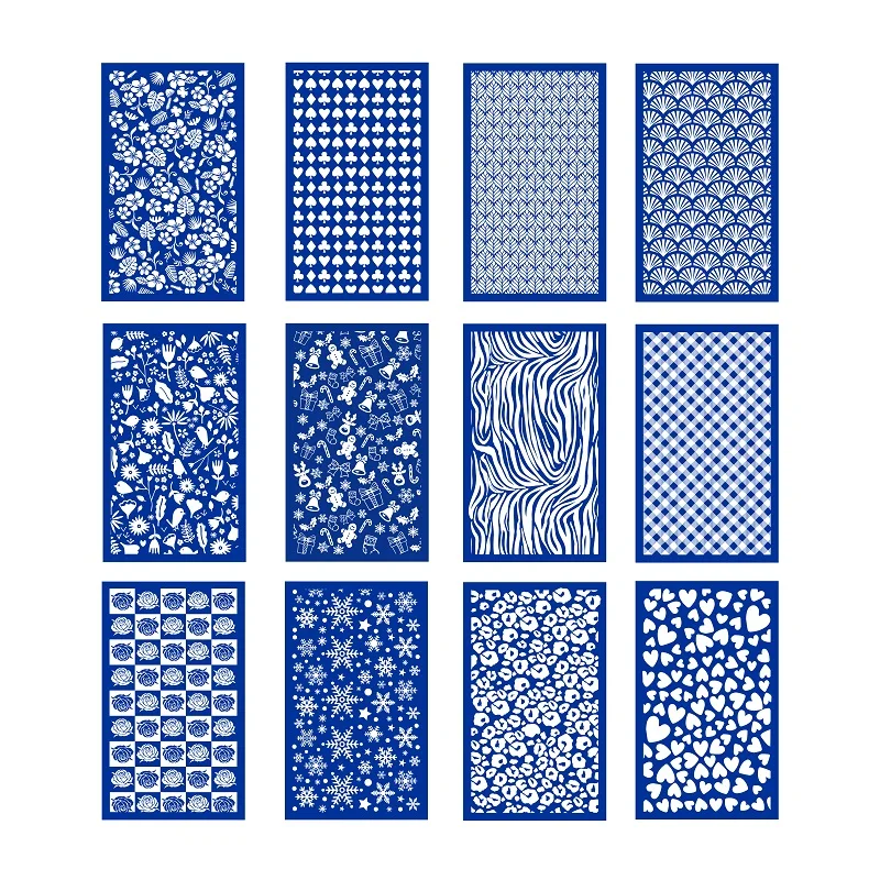 

Трафареты для Шелкового экрана для полимерной глины, многоразовые трафареты для шелкографии, Переводные материалы «сделай сам» для печати ...