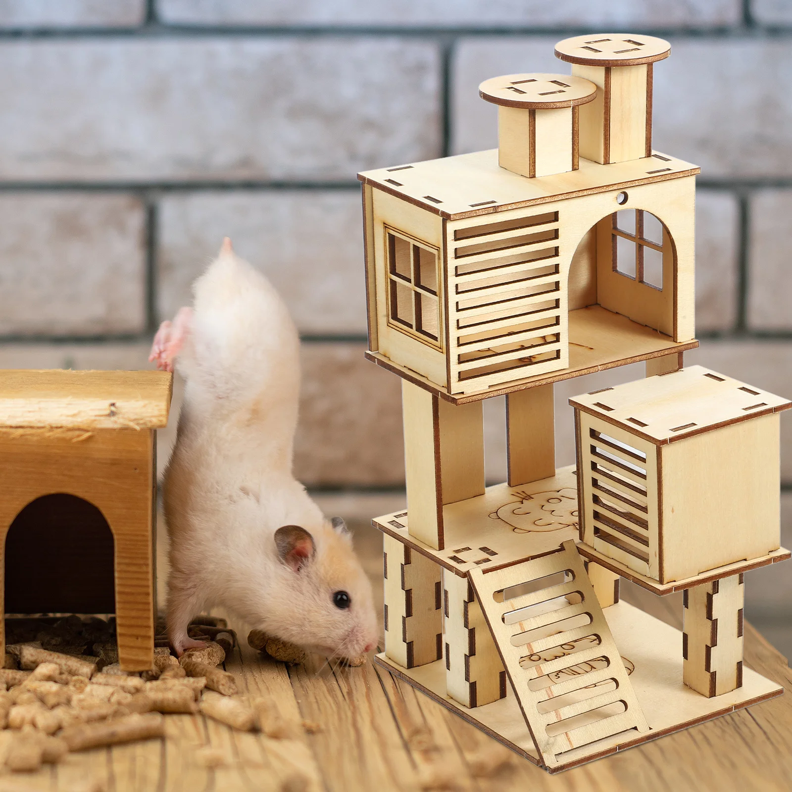 Деревянная лестница для домашних животных горка игровая площадка