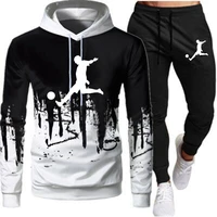 men casual sets 2021 autumn new jogger tracksuit zipper hoodiespants 2pc sets mens sportswear sport suit