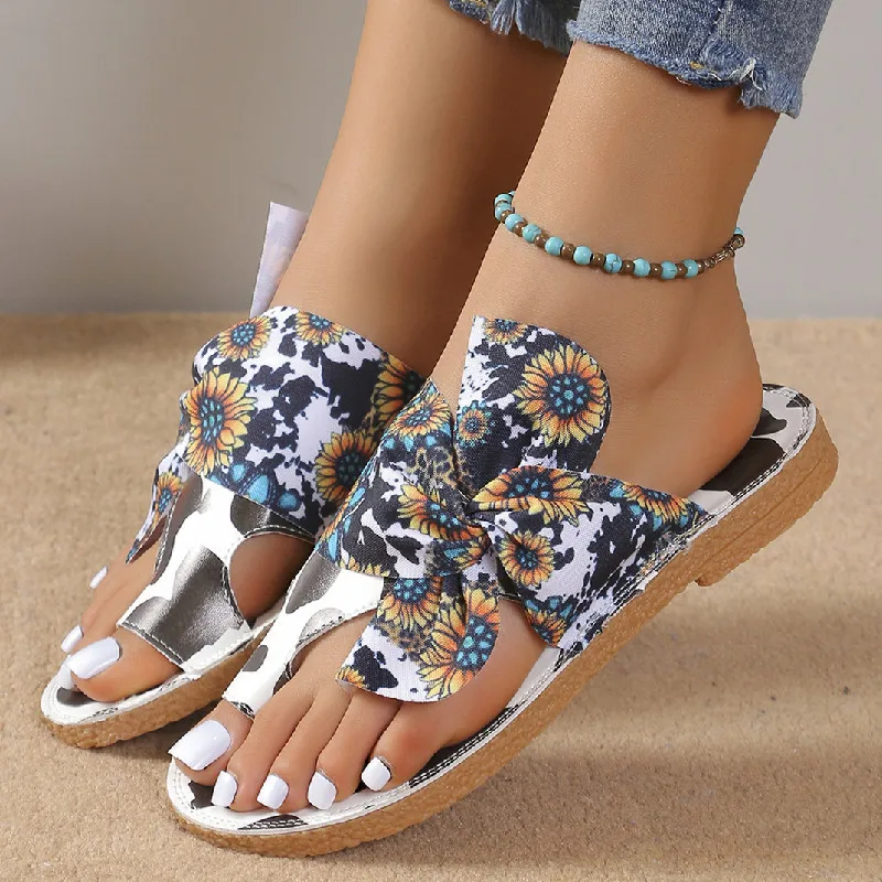 

Women Summer Sandals Slip on Casual Flat Shoes Female Bowknot Casual Summer Shoes for Women Flip Flop Flats Chaussure Femme
