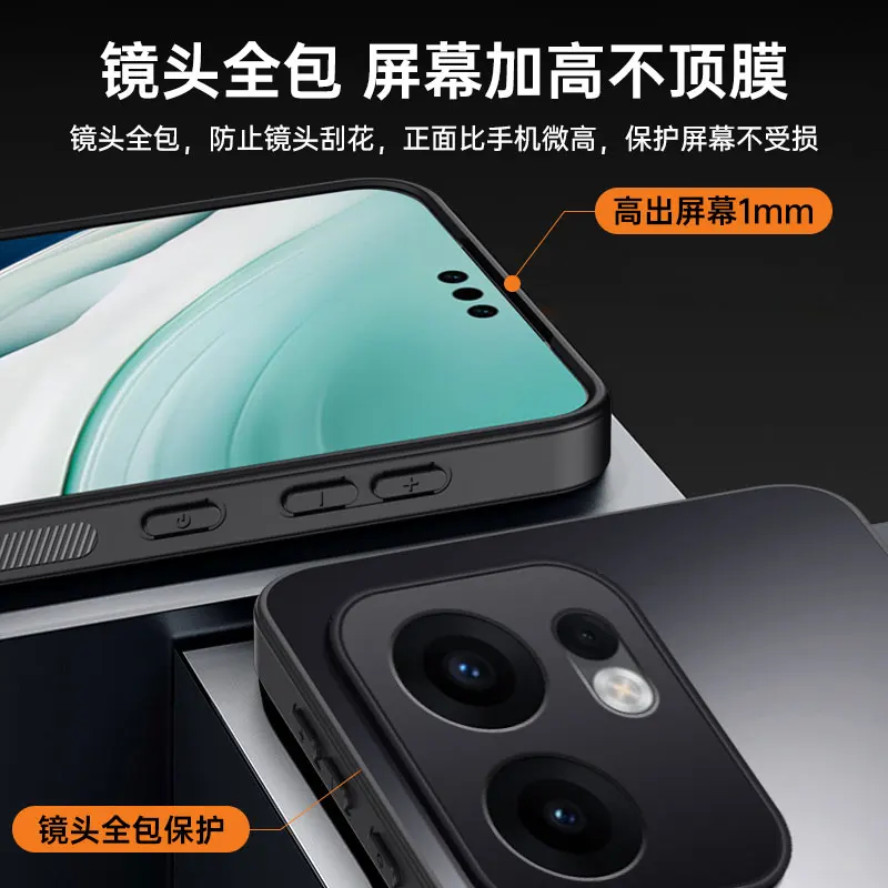 Matte Case For OPPO Reno13F Skin-feeling AG Lens Protection Phone Back Cover Reno 13F Reno13 F Shockproof Bumper
