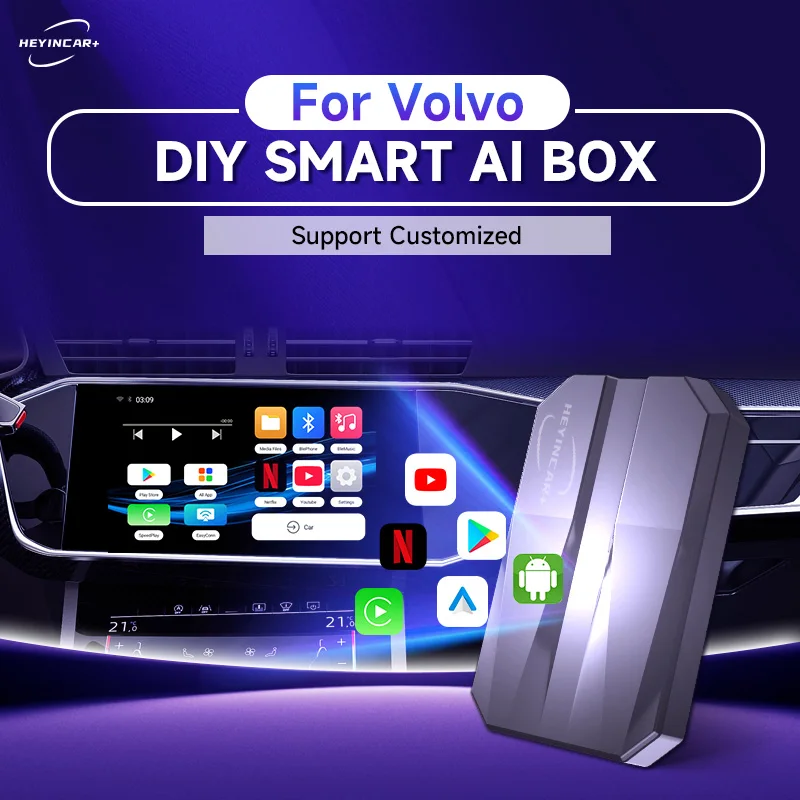 2023 г., HEYINCAR, «сделай сам», умная коробка с искусственным интеллектом, беспроводная автомобильная приставка Android для Volvo XC40/60/90 S60/90 V40, Netflix, мировое Iptv YouTube, автомобильная игра