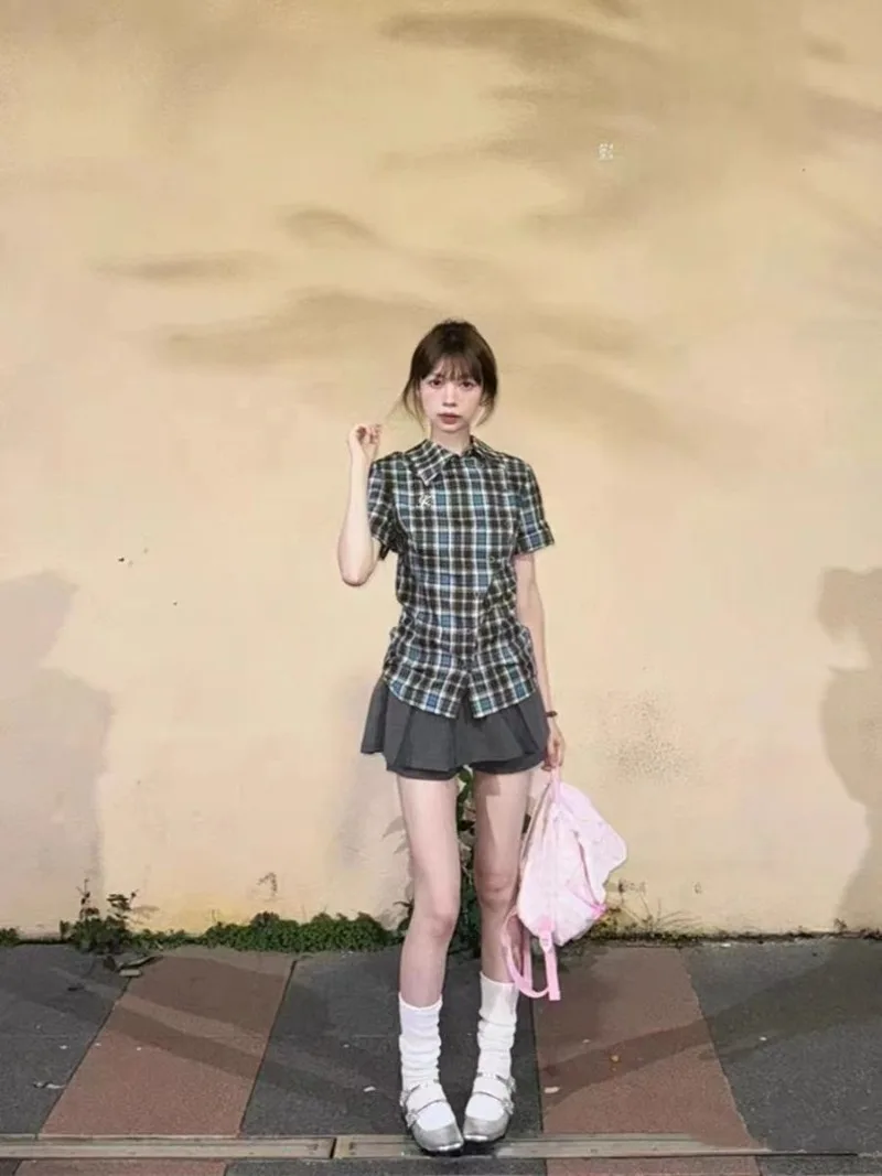 Shpmishal Новинка лета 2024 женская футболка в Корейском стиле яркая одежда