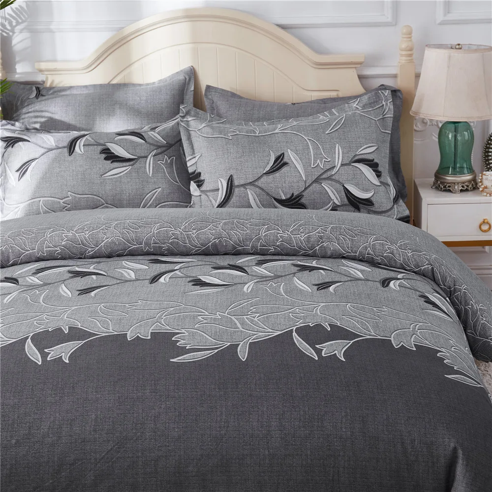 

American Imitation Embroidered Bedding Set With Pillowcase Duvet Cover Sets Bed Single Double Full King Size No Sheet Set